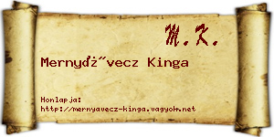 Mernyávecz Kinga névjegykártya
